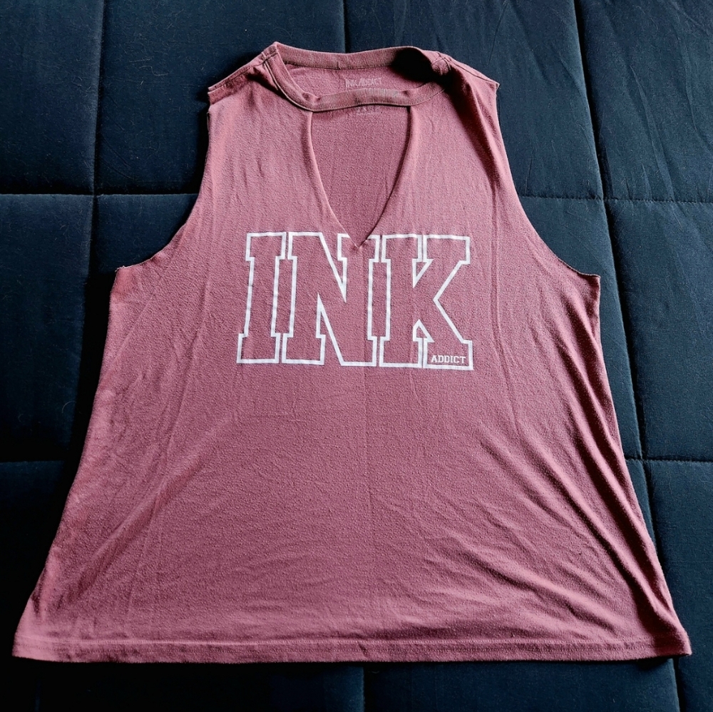 Ink Addict Pink Racerback Tank Top